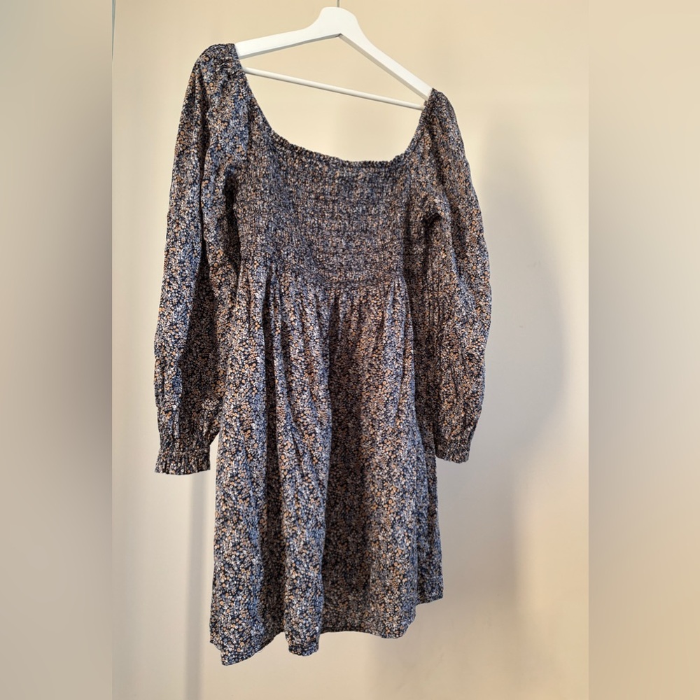 GAP Floral Puff Sleeve Smocked Mini Dress - Picture 3 of 7